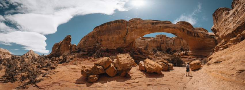 desert hiking in arches national park in utah mighty five
