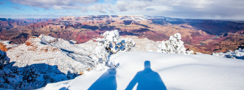wintertime hiking in grand canyon