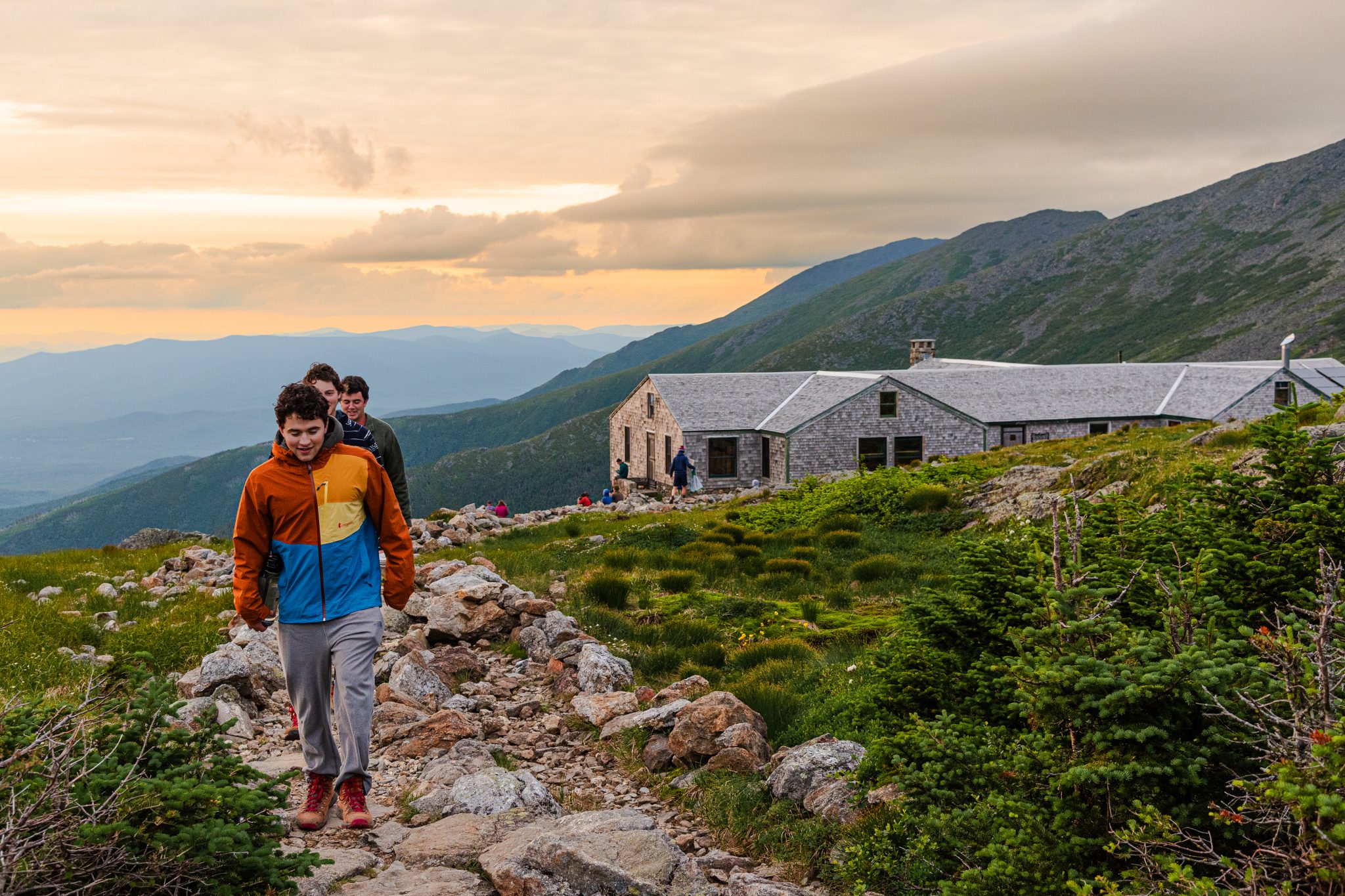 hiking trail near amc highland center at white mountains